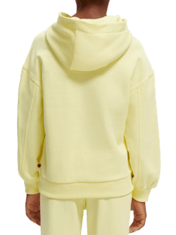 Scotch & Soda Voluminous sleeve Organic Cotton hoodie NHD-BCK