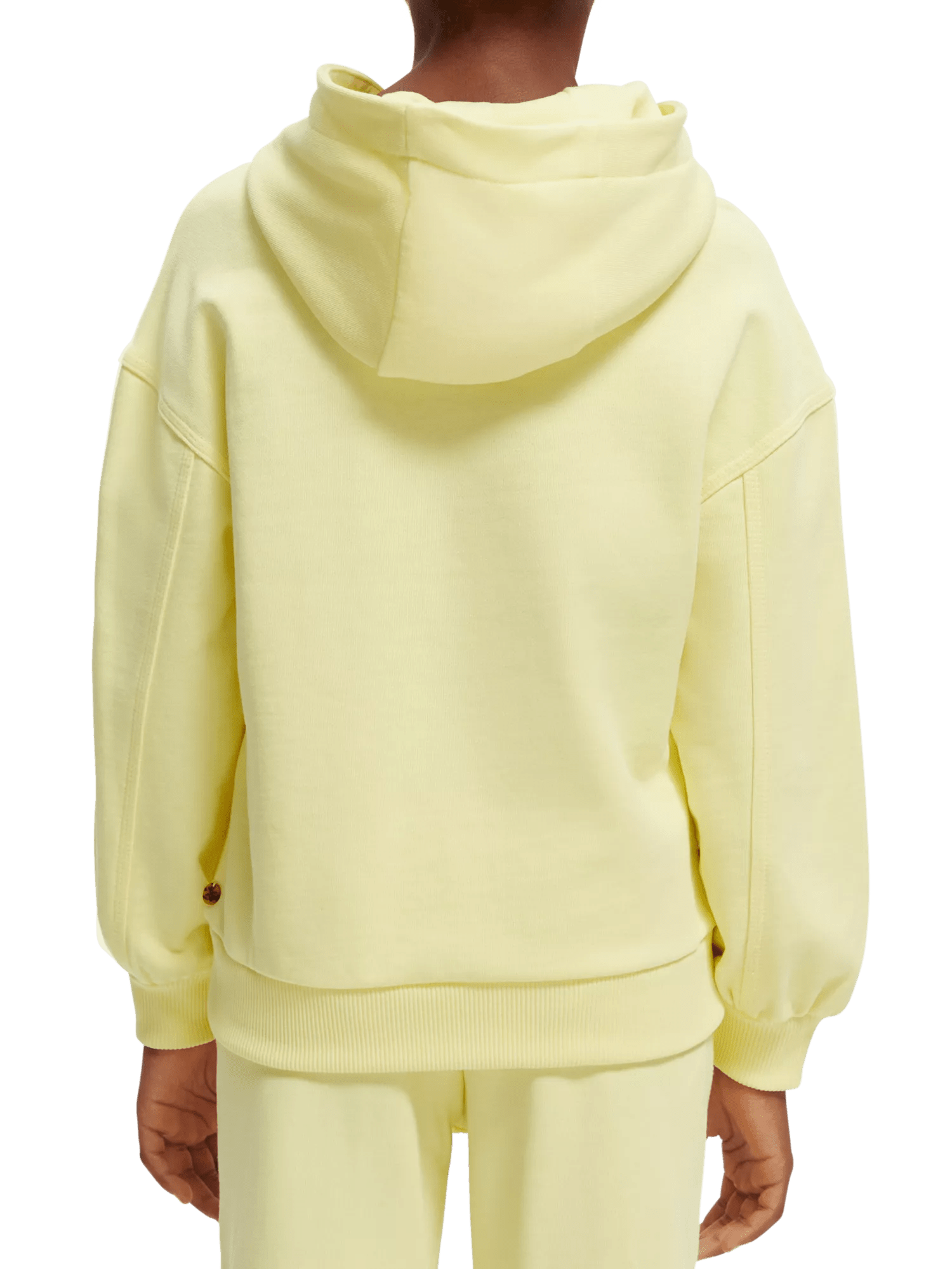 Scotch & Soda Voluminous sleeve Organic Cotton hoodie NHD-BCK
