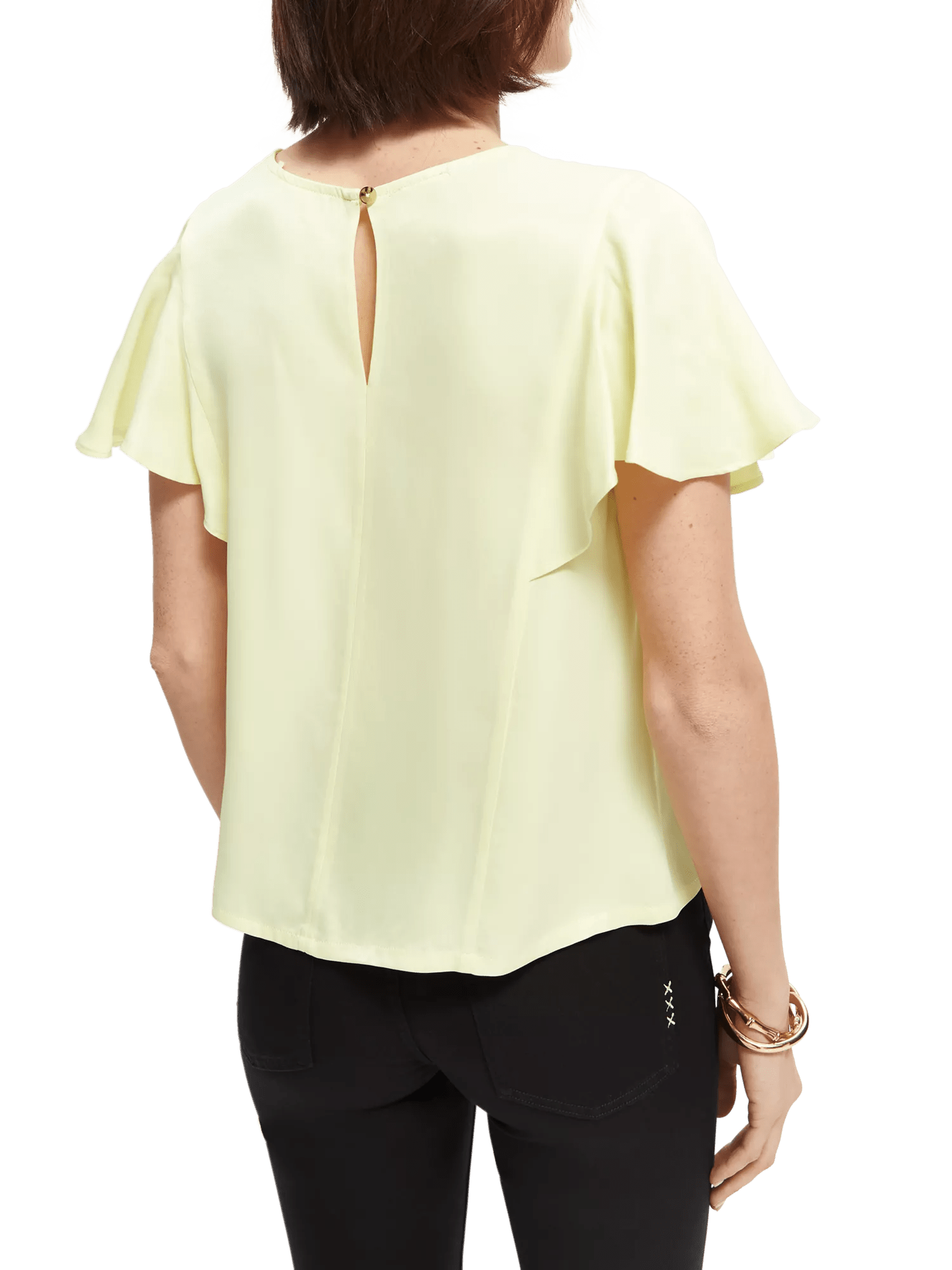 Scotch & Soda Top with flounce sleeves NHD-BCK