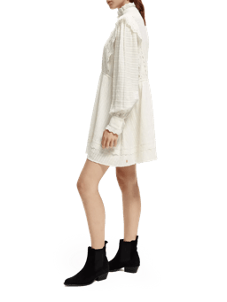 Scotch & Soda Mini-robe en coton bio à broderies anglaises NHD-SDE