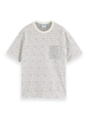 Scotch & Soda Structured striped pocket T-shirt in Organic Cotton NHD-CRP