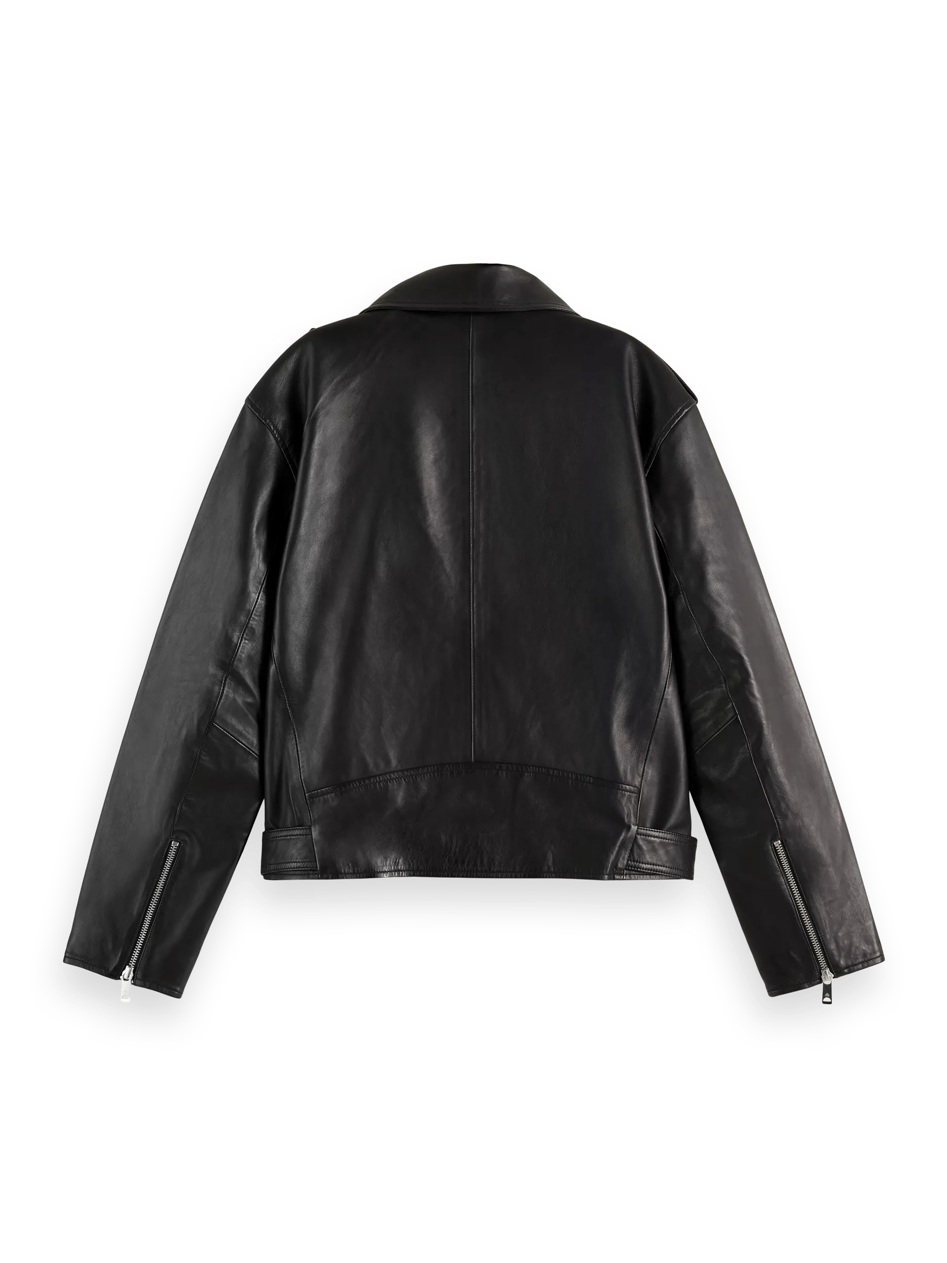 Scotch & Soda Oversized leather biker jacket BCK