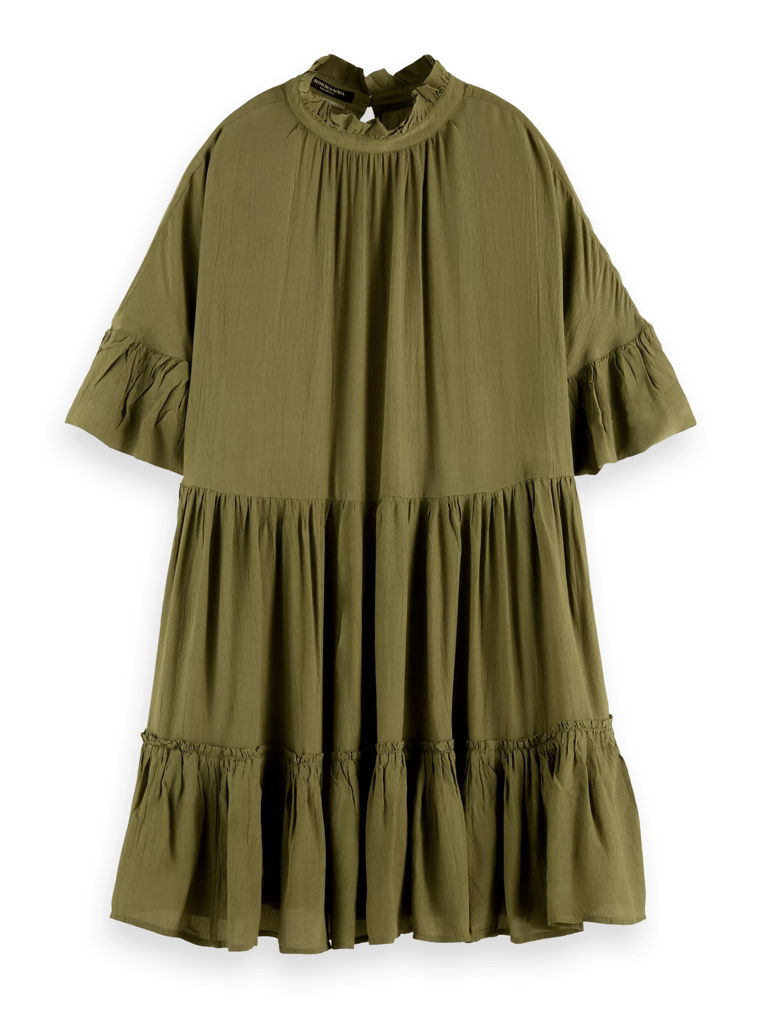 Scotch & Soda Short dress with ruffle sleeve detail FNT