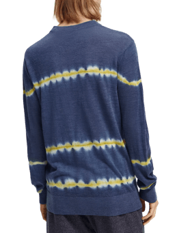 Scotch & Soda Leichter „Tie-Dye“-Pullover aus einer Wollmischung mit Rundhalsausschnitt NHD-BCK