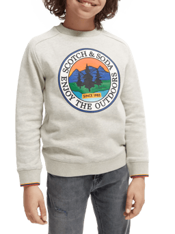 Scotch & Soda Sweatshirt mit Artwork und Rundhalsausschnitt NHD-CRP