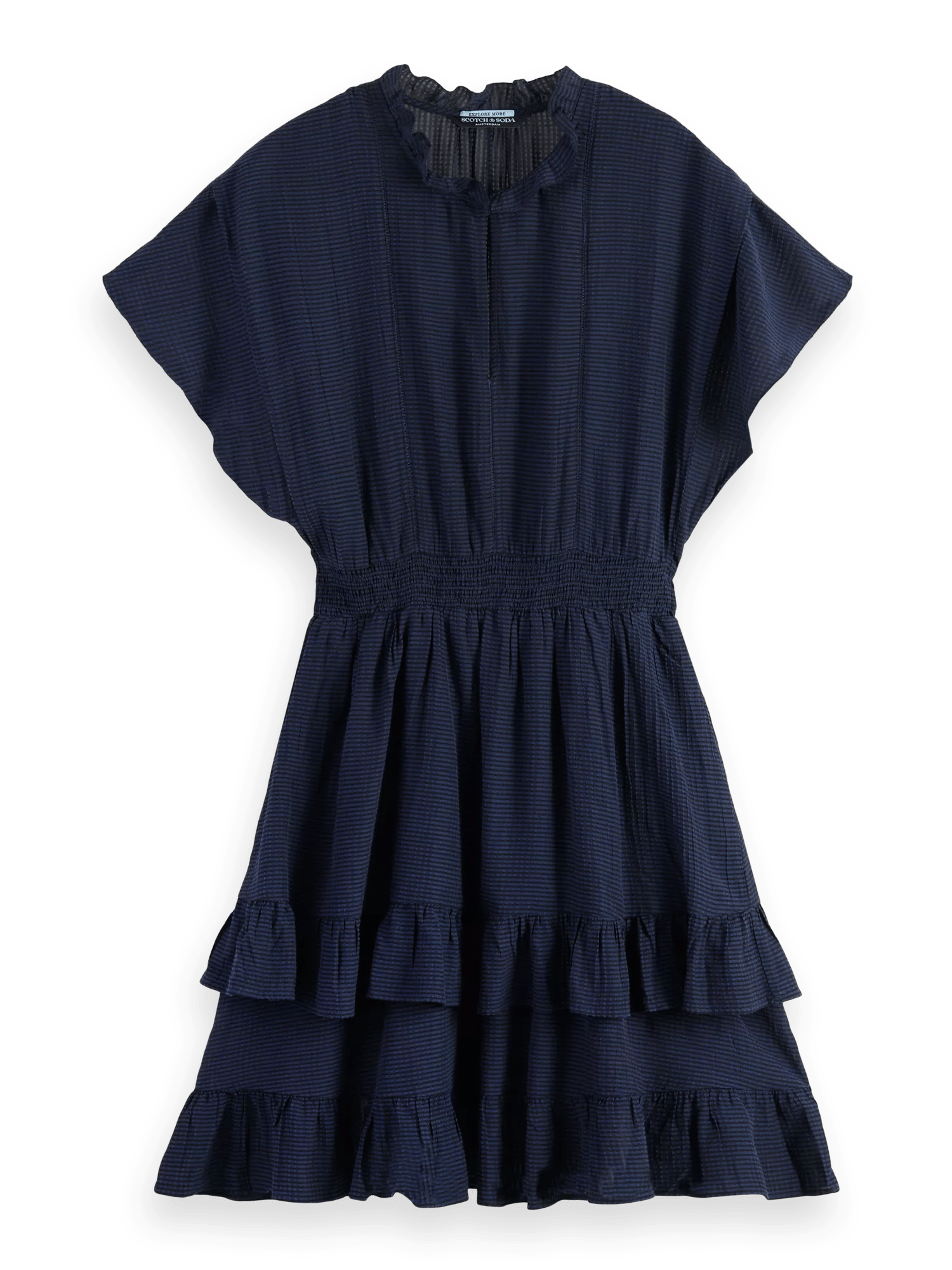 Smocked mini-dress