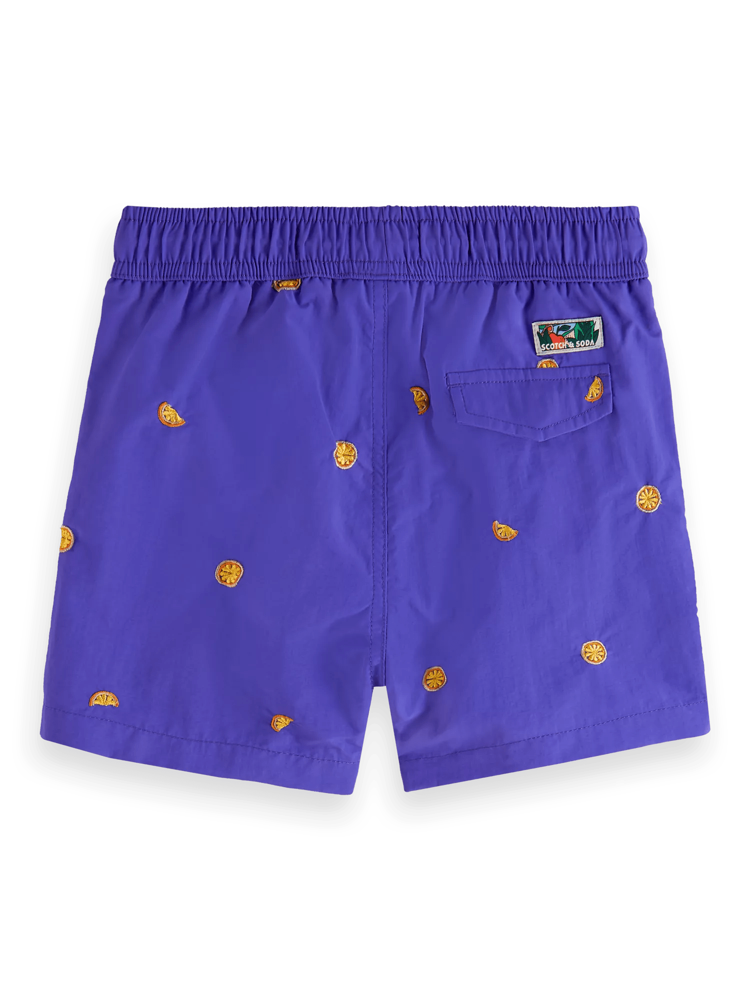 Scotch & Soda Short length - All-over embroidered swim shorts BCK