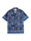 Scotch & Soda Basket weave short-sleeved camp shirt NHD-CRP