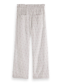 Scotch & Soda Cropped straight-leg mid-rise crinkle cotton pants BCK