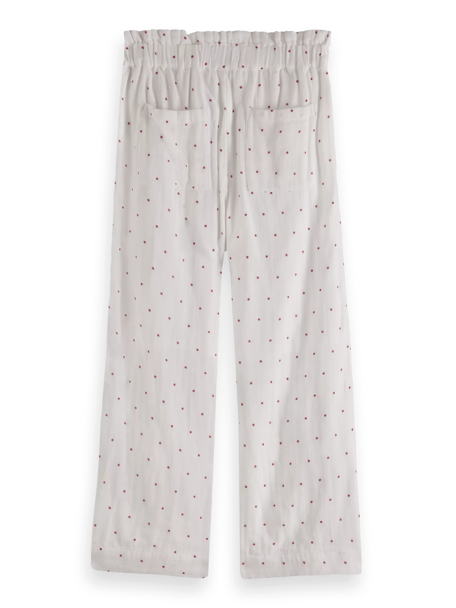 Scotch & Soda Cropped straight-leg mid-rise crinkle cotton pants BCK