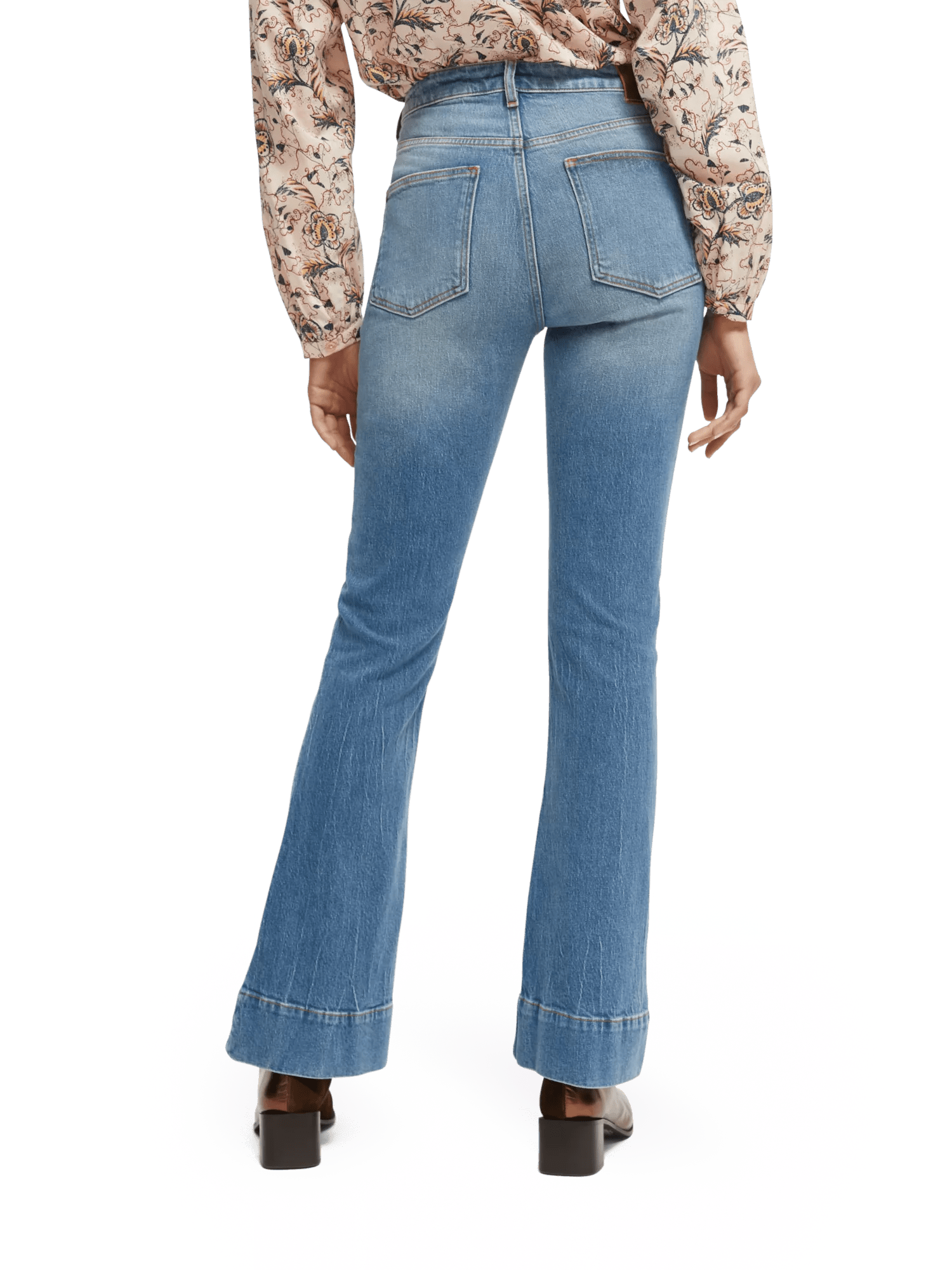 Scotch & Soda The Charm high-rise flared jeans NHD-BCK