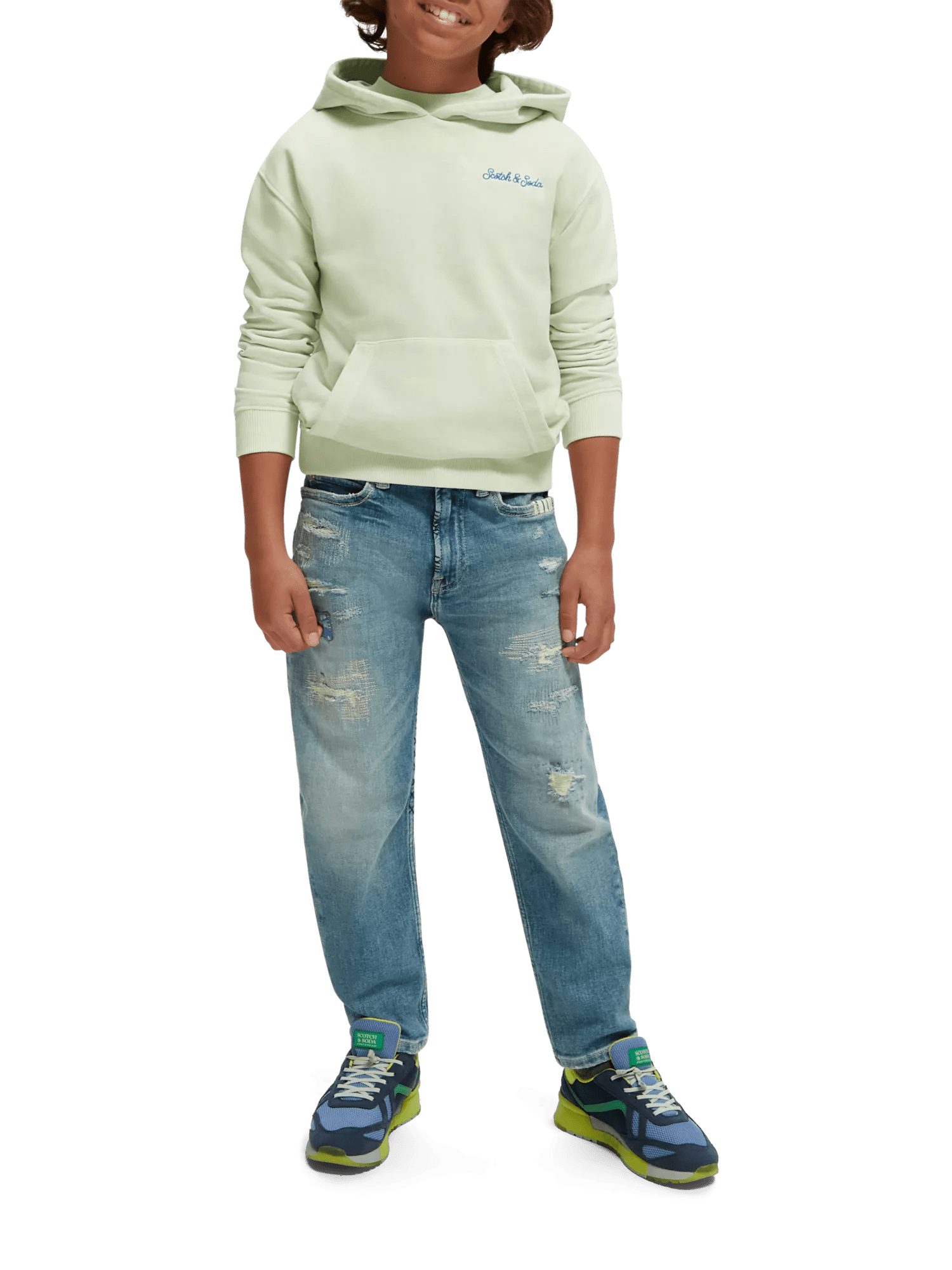 Scotch & Soda Cotton In Conversion Natural Garment-dyed hoodie NHD-FNT