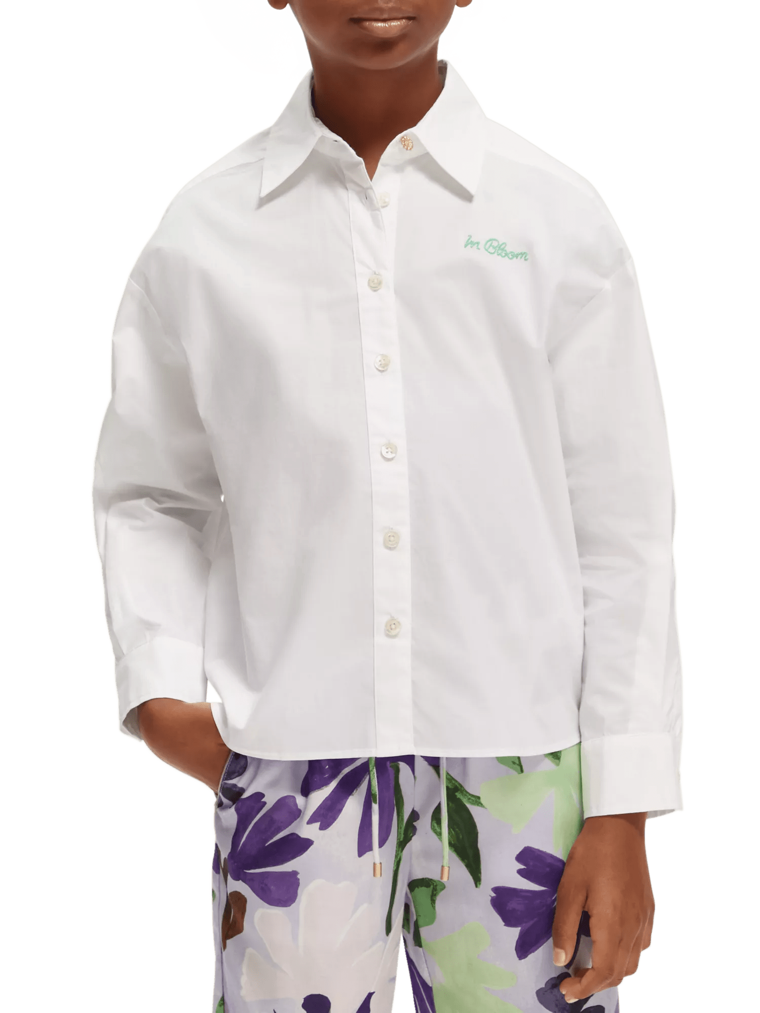 Scotch & Soda Oversize-Shirt aus Bio-Baumwolle mit Stickerei NHD-CRP