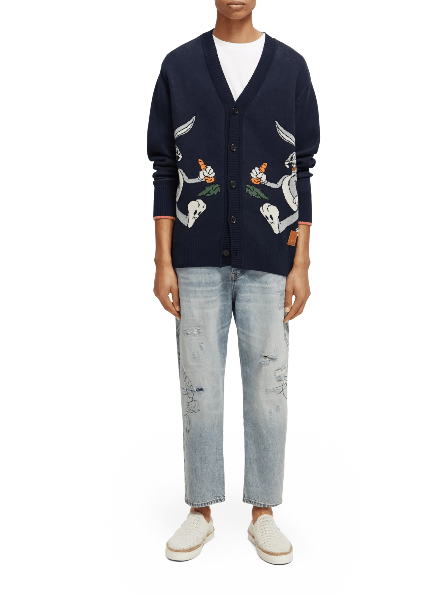 Scotch & Soda Bugs Bunny- The Spirit unisex relaxed jean -That's All Folks NHD-FNT