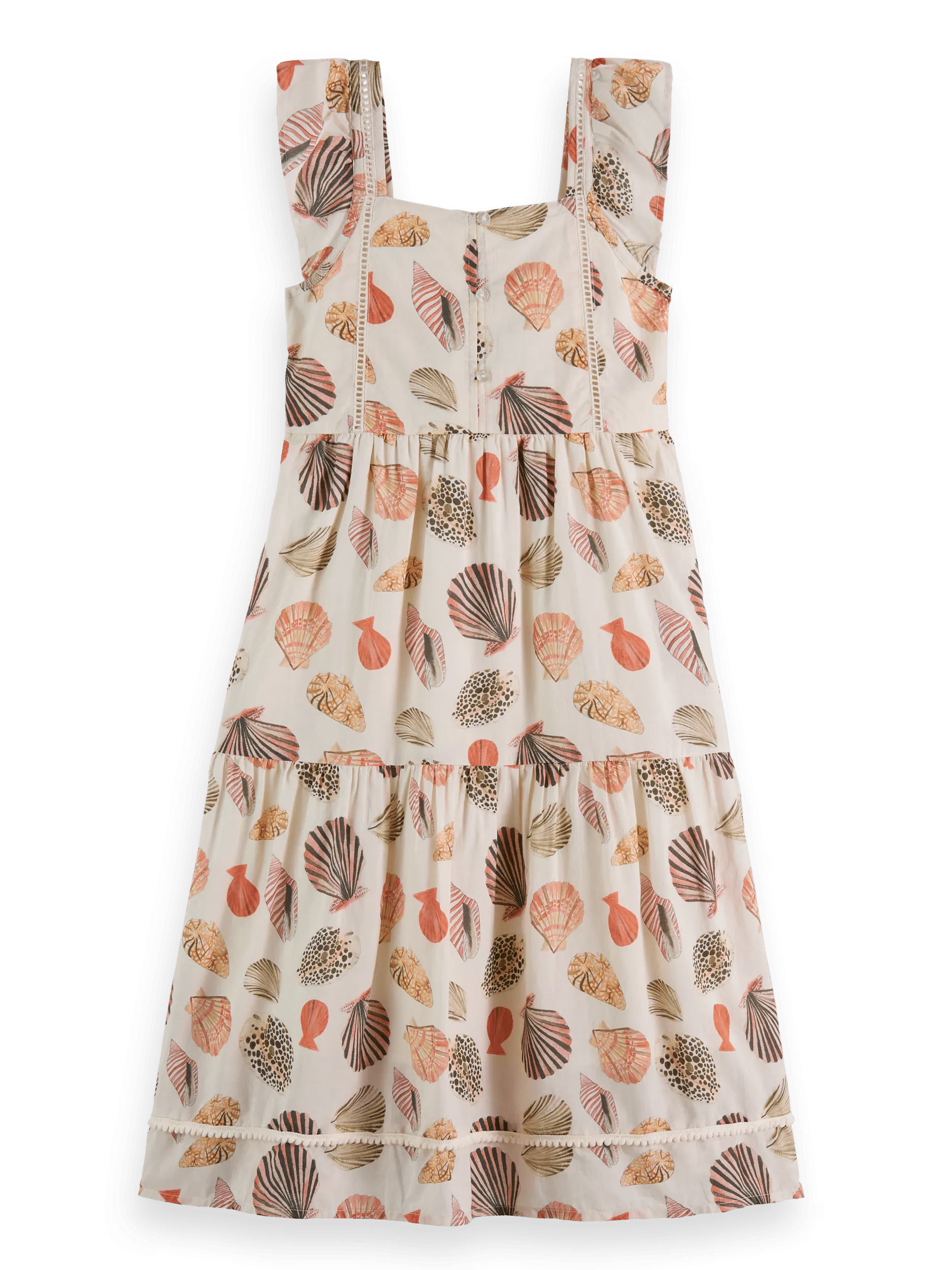 Scotch & Soda Maxi-jurk met gekruiste bandjes en print FNT
