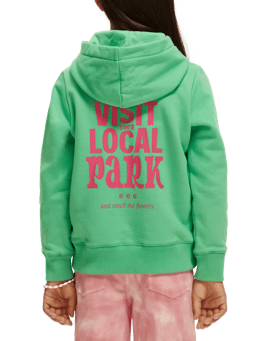 Scotch & Soda Neon text artwork hoodie NHD-BCK
