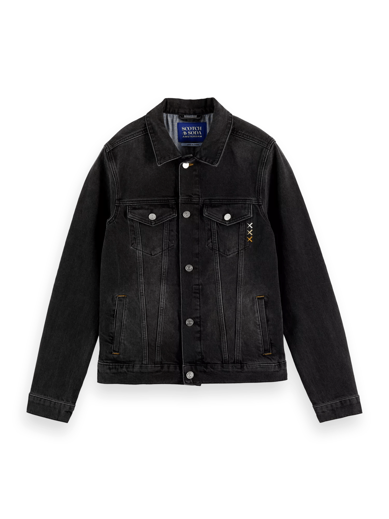 Scotch & Soda Black denim stone wash trucker jacket FNT