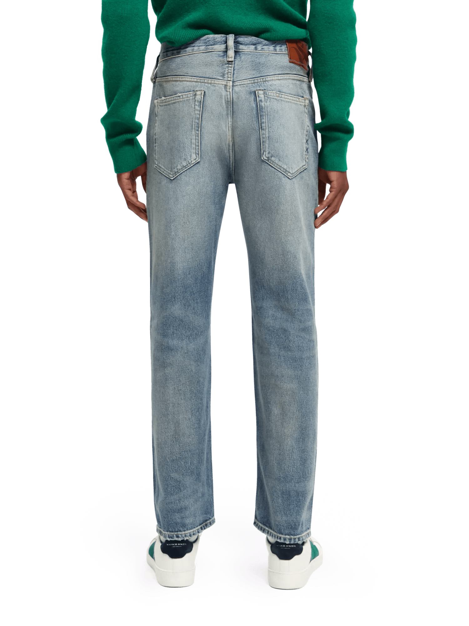 Scotch & Soda De Vert jeans met rechte pijpen en slijtage NHD-BCK