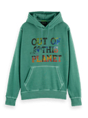 Scotch & Soda Garment-dyed graphic hoodie NHD-CRP