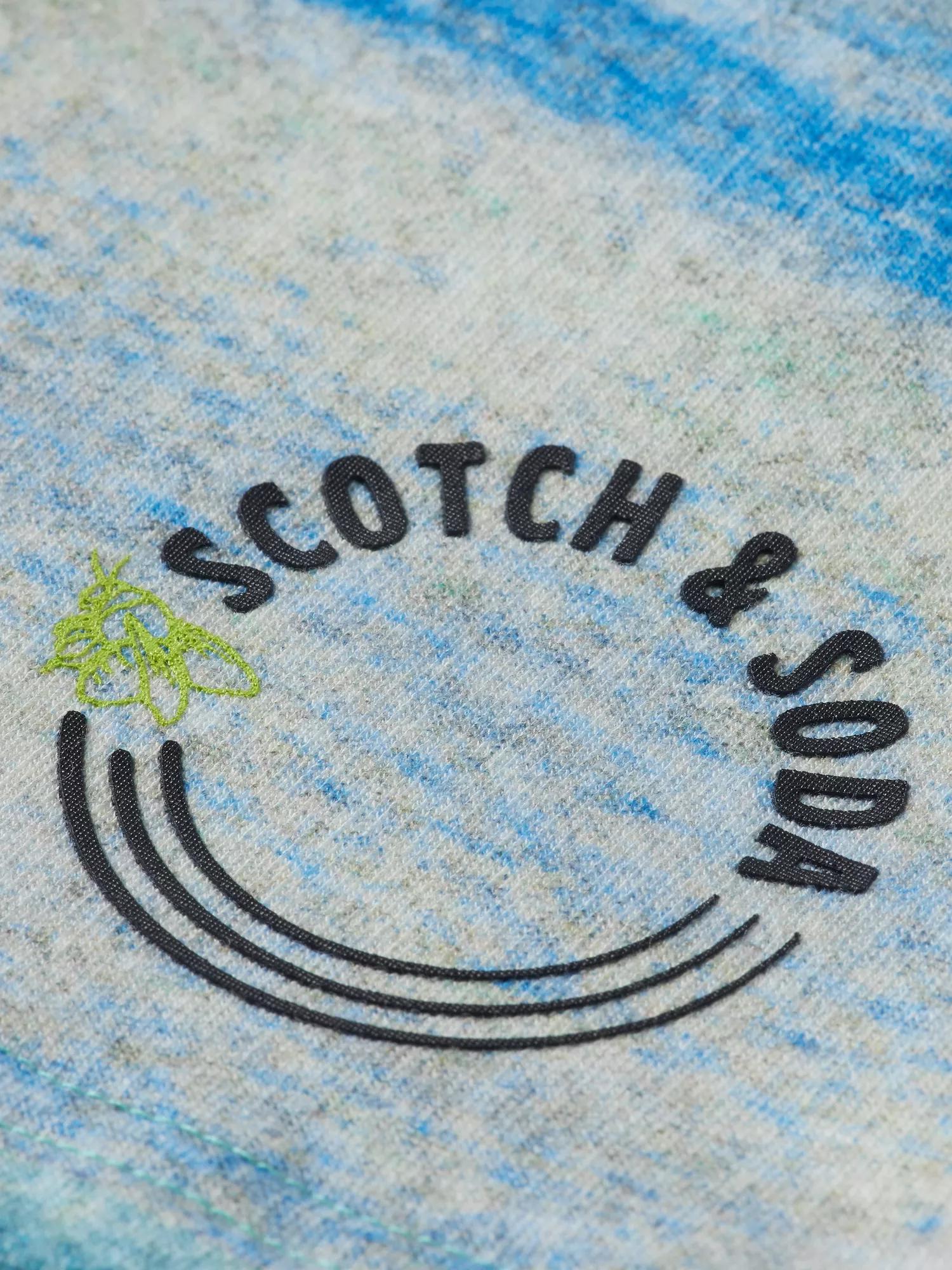 Scotch & Soda Striped melange organic cotton sweat shorts DTL6