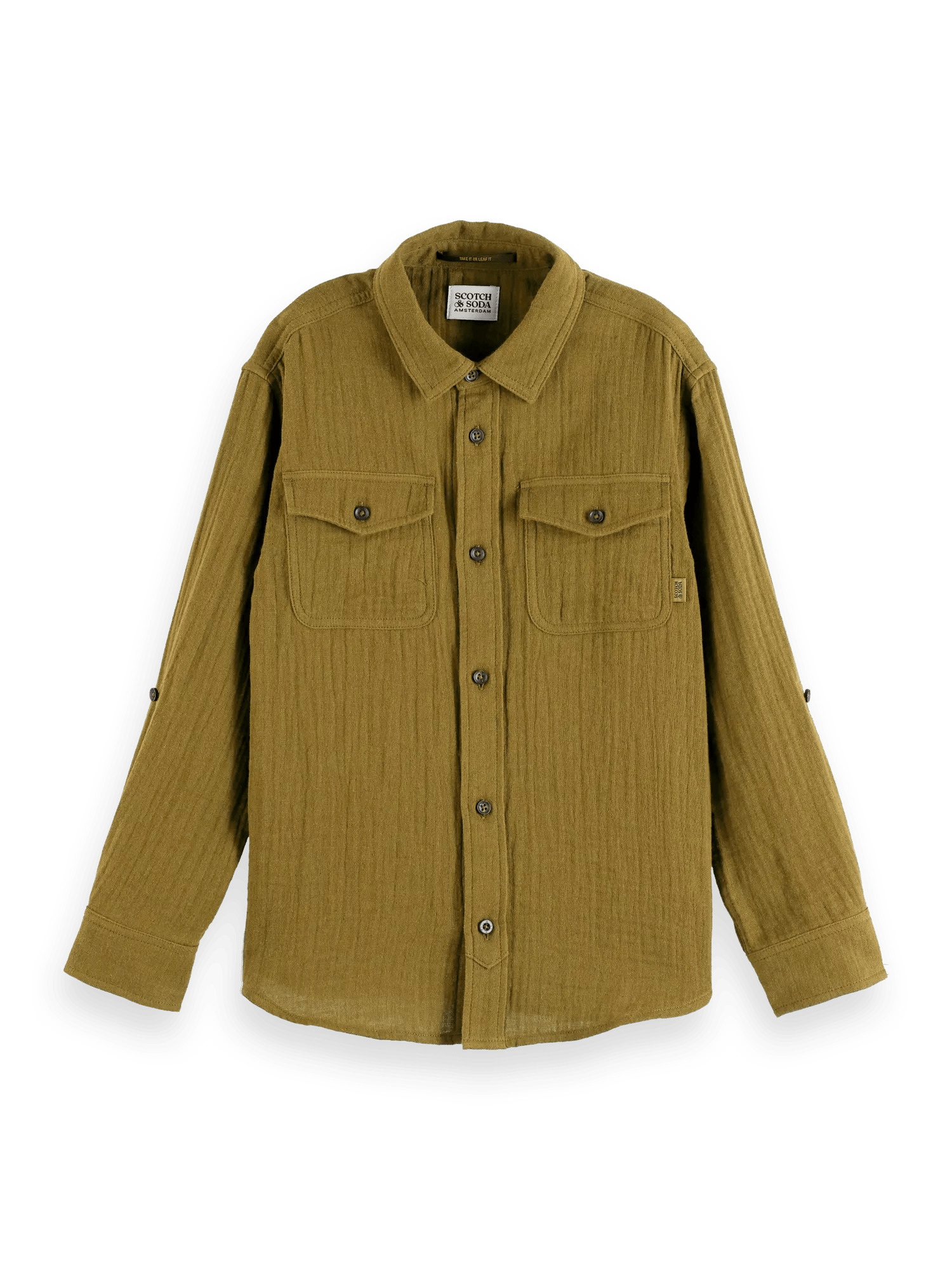 Scotch & Soda Langärmliges bonded Shirt im Regular Fit aus Baumwolle DTL1