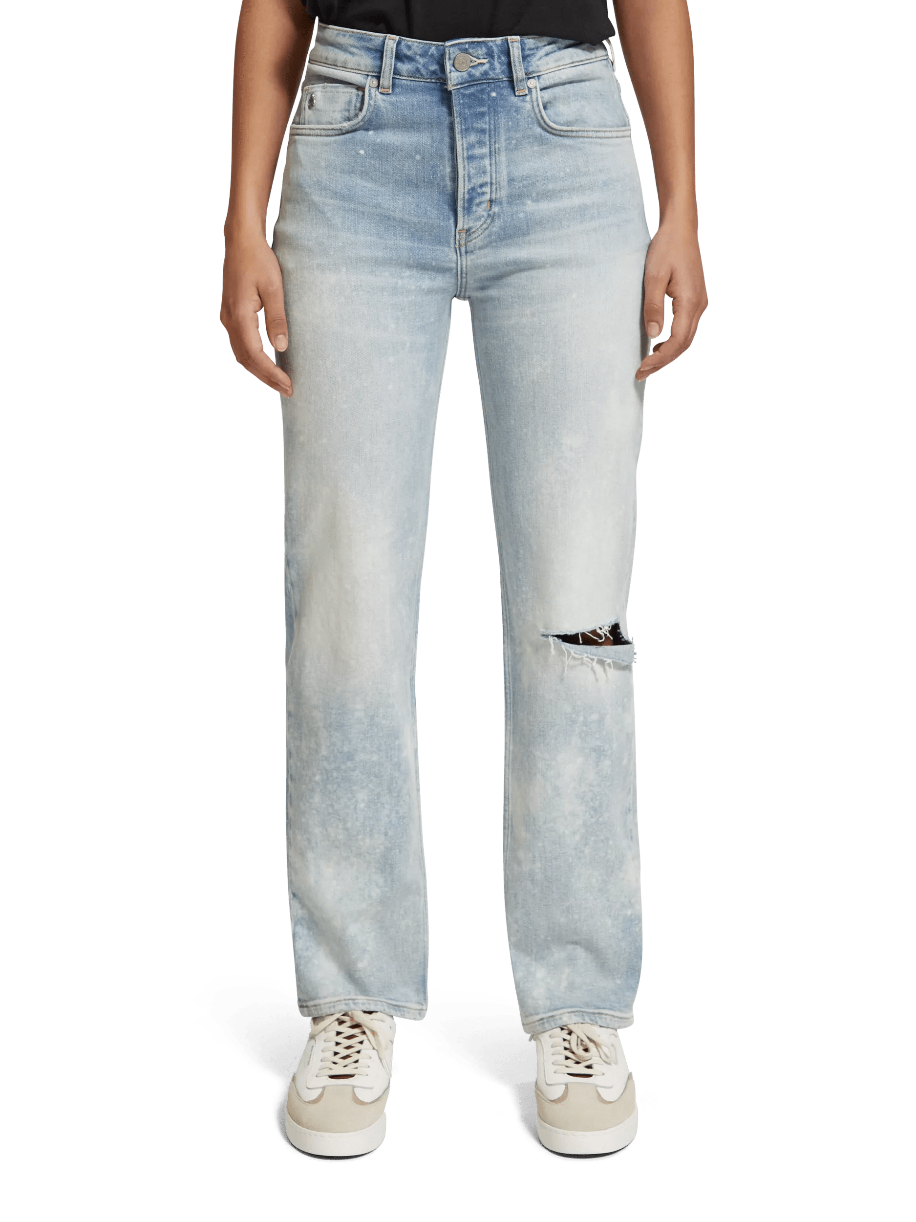 Scotch & Soda The Sky High Rise Jeans mit geradem Bein FIT-CRP