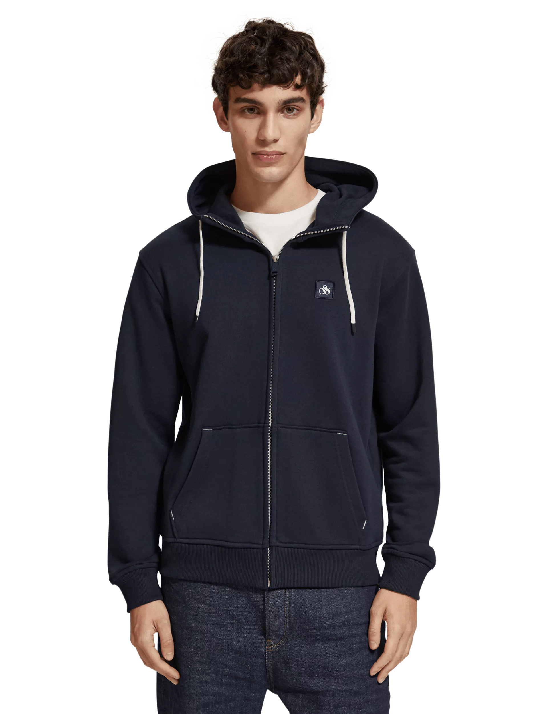 Regular fit zip-through hoodie
