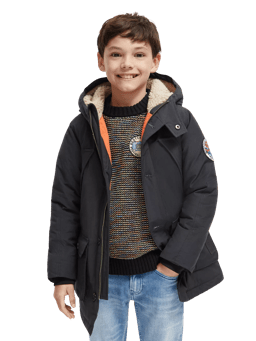 Scotch & Soda Longer length water repellent jacket with Repreve -  filling MDL-CRP