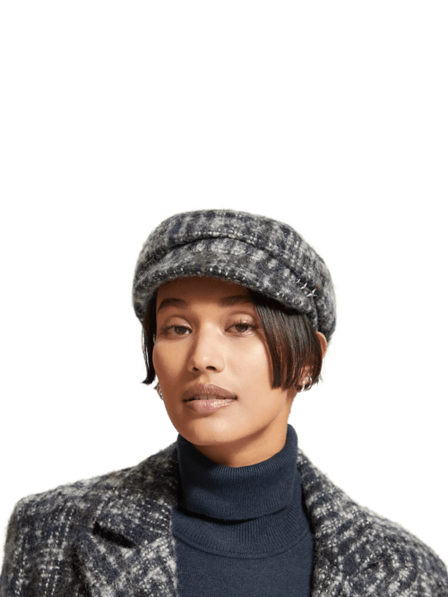 checked baker boy hat - maat os - multicolor - vrouw - scotch & soda hoed