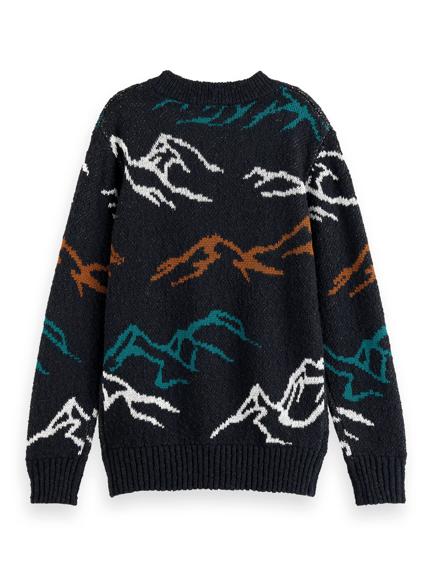 Scotch & Soda Patterned crewneck sweater BCK