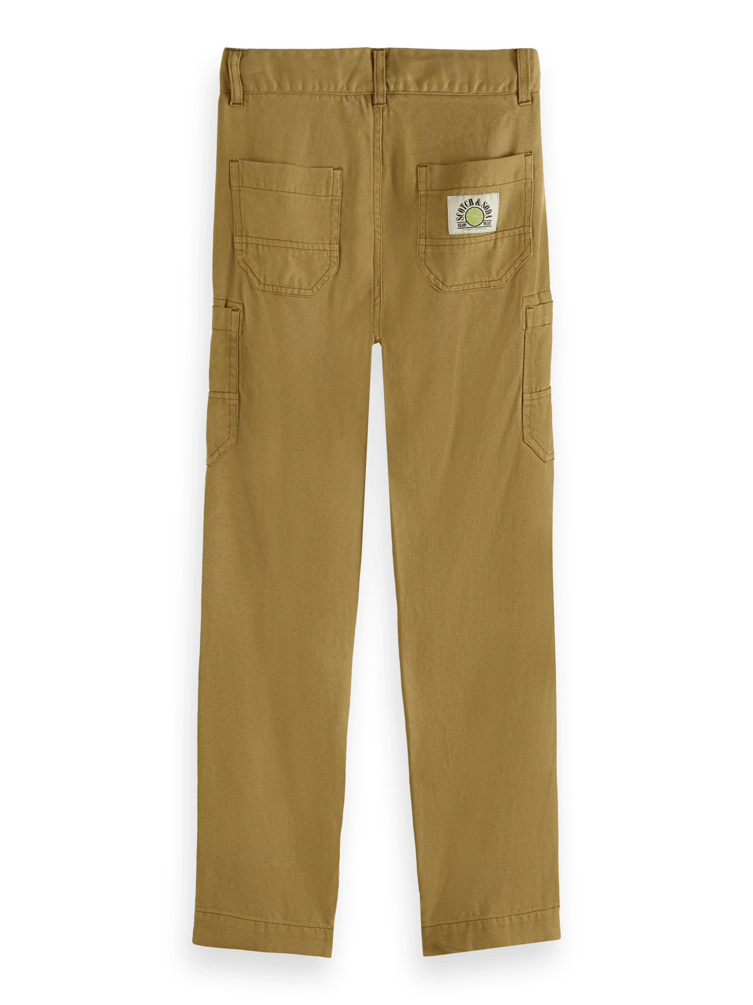 Scotch & Soda Relaxed slim fit - Garment-dyed Tencel cargo pants BCK