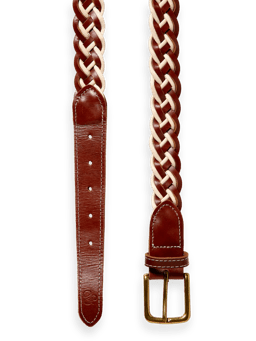 Scotch & Soda Braided leather & cord belt DTL1