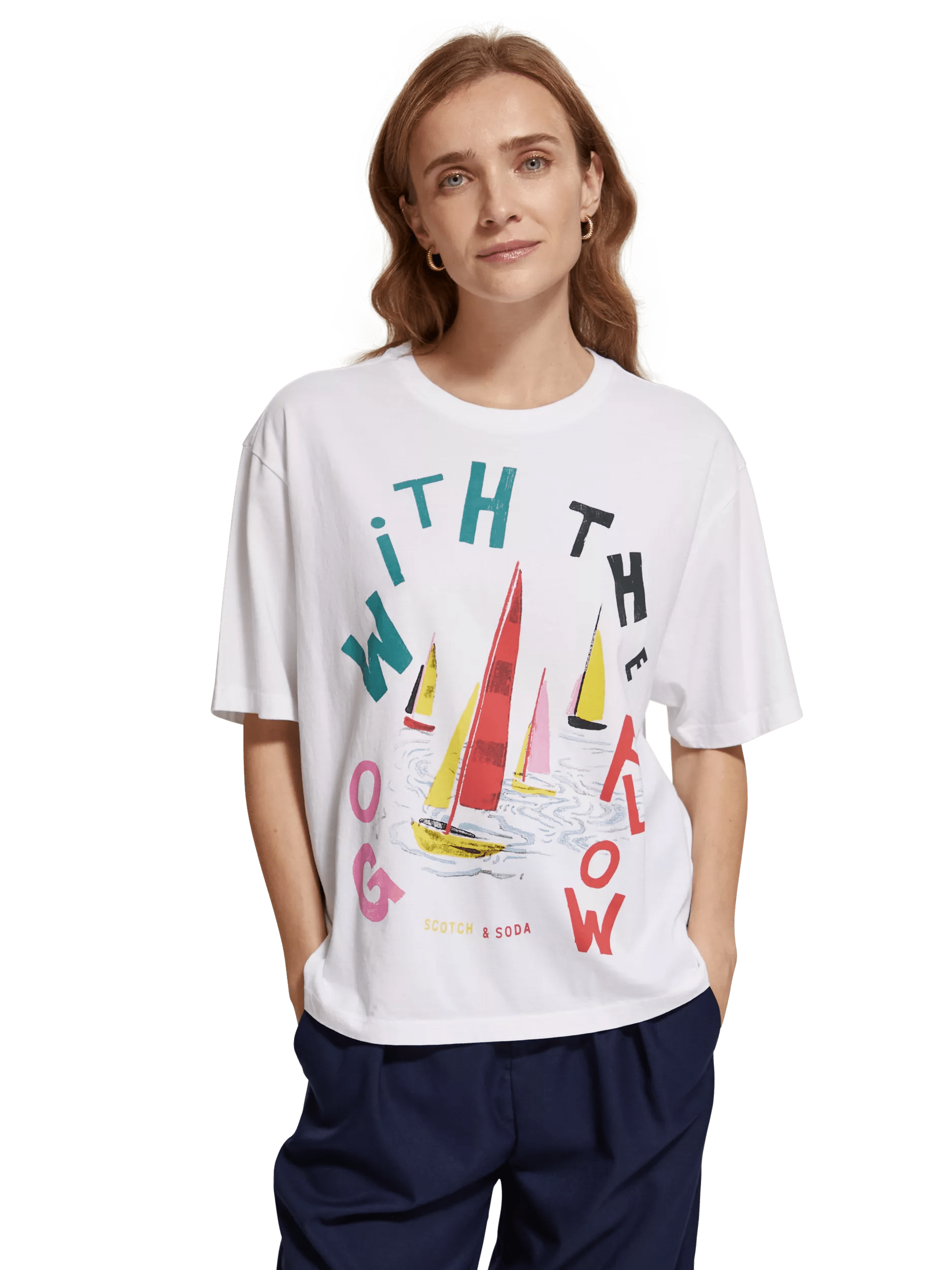 Scotch & Soda Loose fit graphic T-shirt MDL-CRP