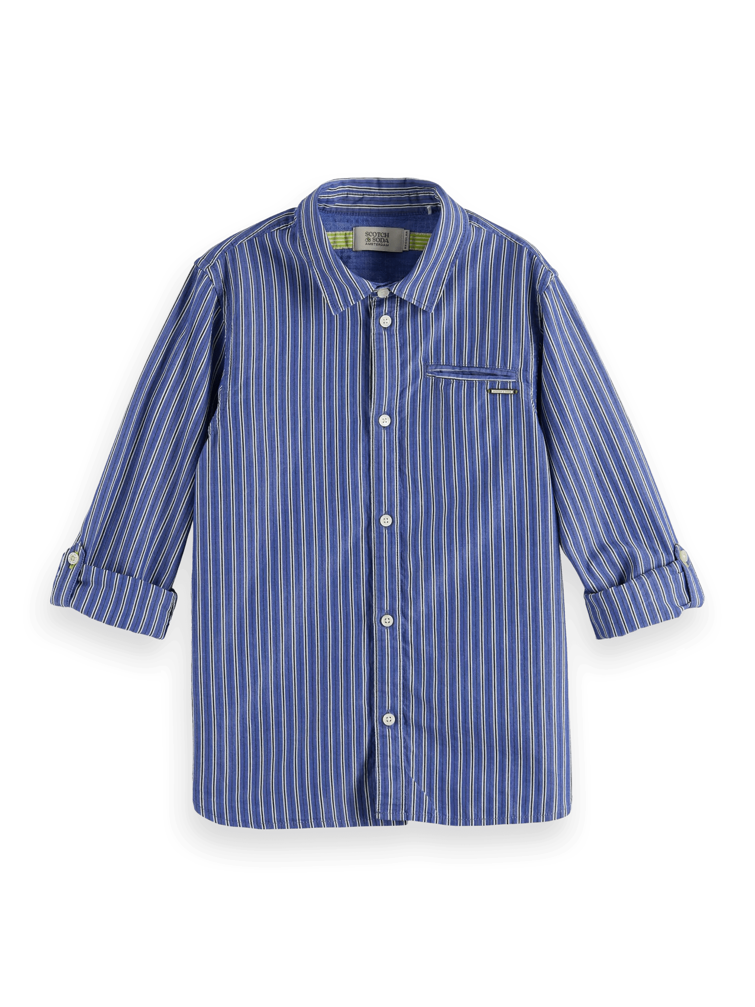 Scotch & Soda Striped organic cotton shirt with sleeve adjustment FNT