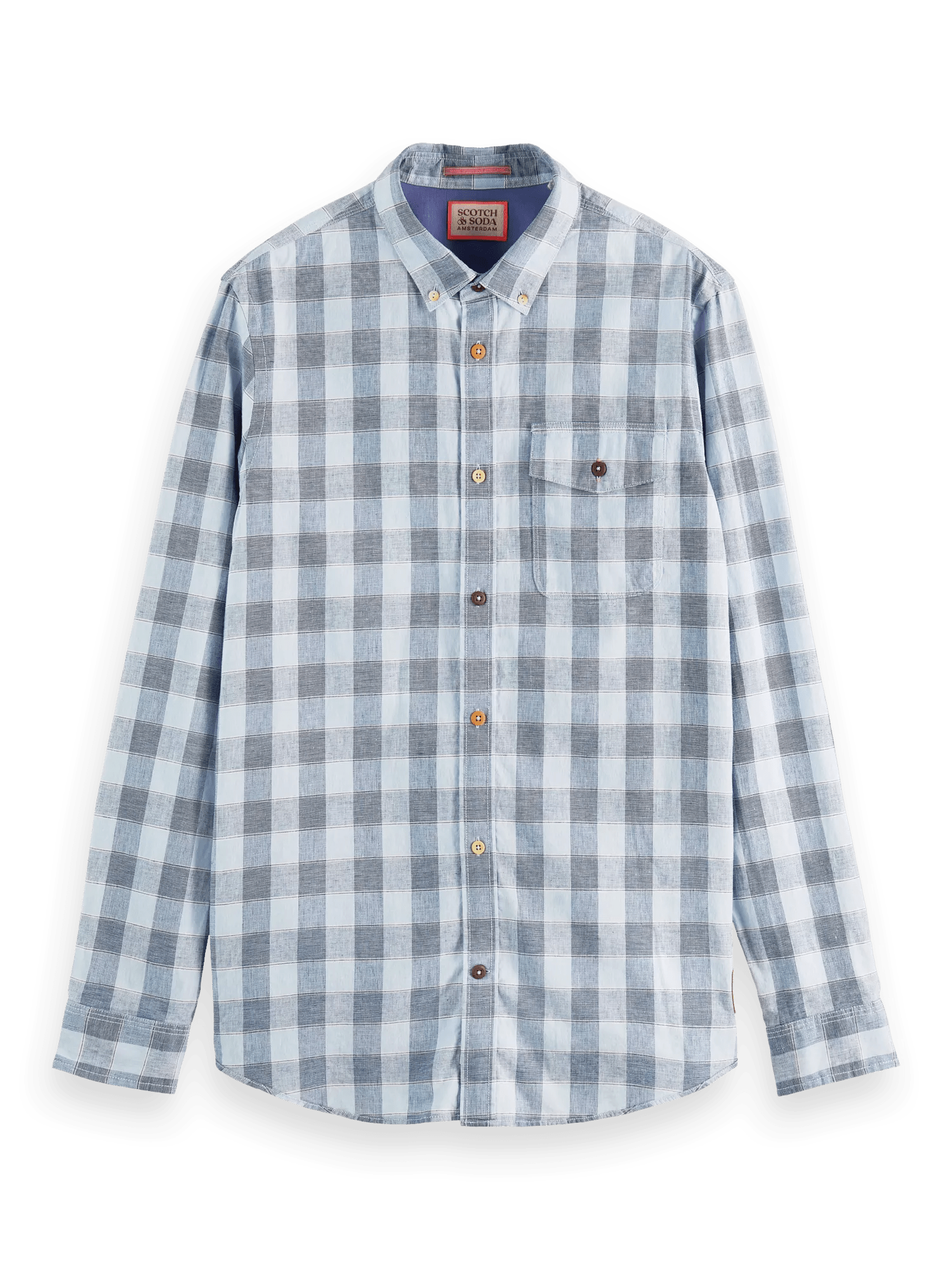 Scotch & Soda Regular-Fit Yarn-Dyed Linen Blend Shirt FNT
