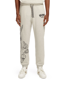 Scotch & Soda Bugs Bunny - Sweatpants with placement embroidery NHD-CRP