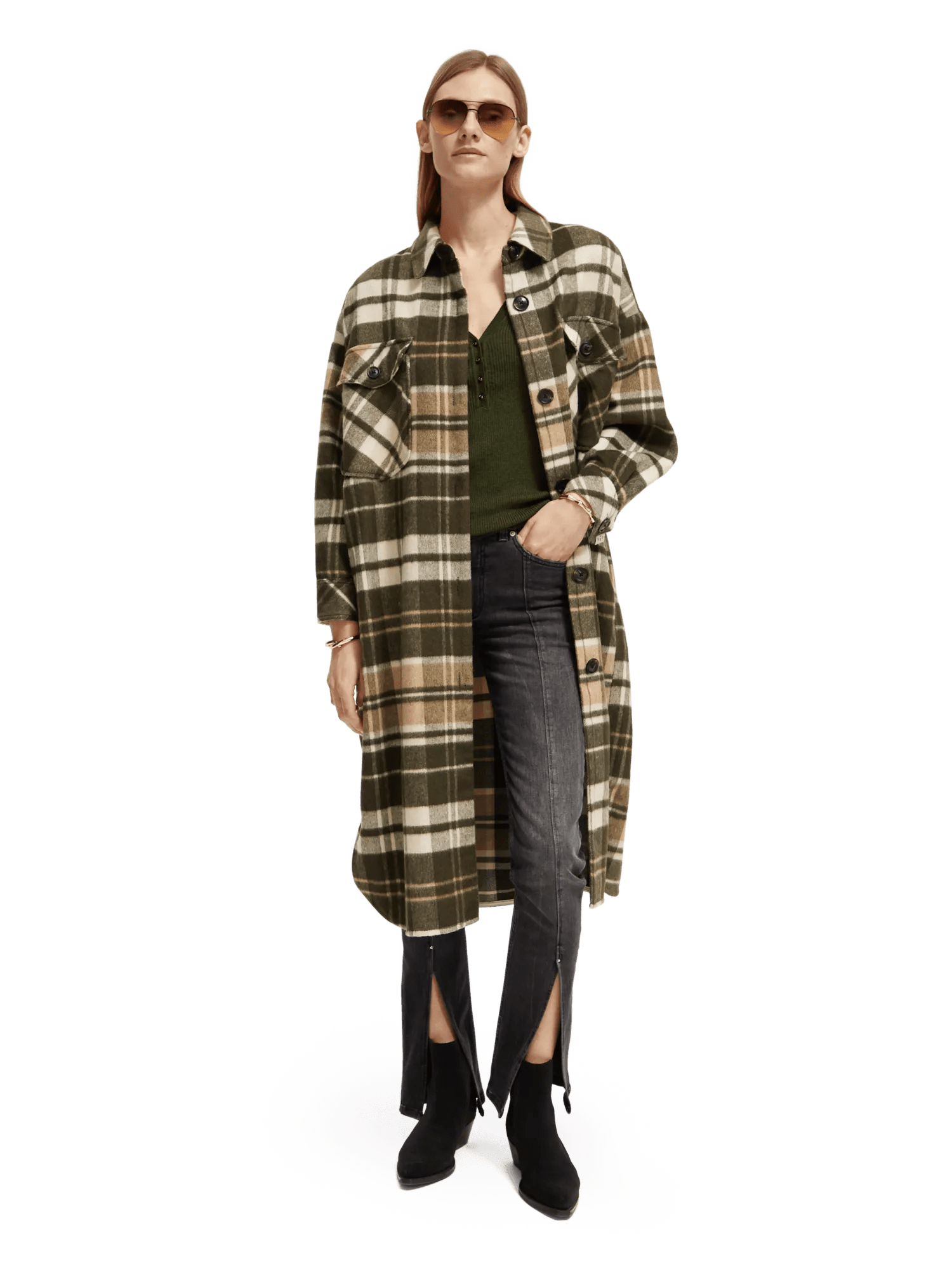 Scotch & Soda Checked wool-blended jacket MDL-FNT