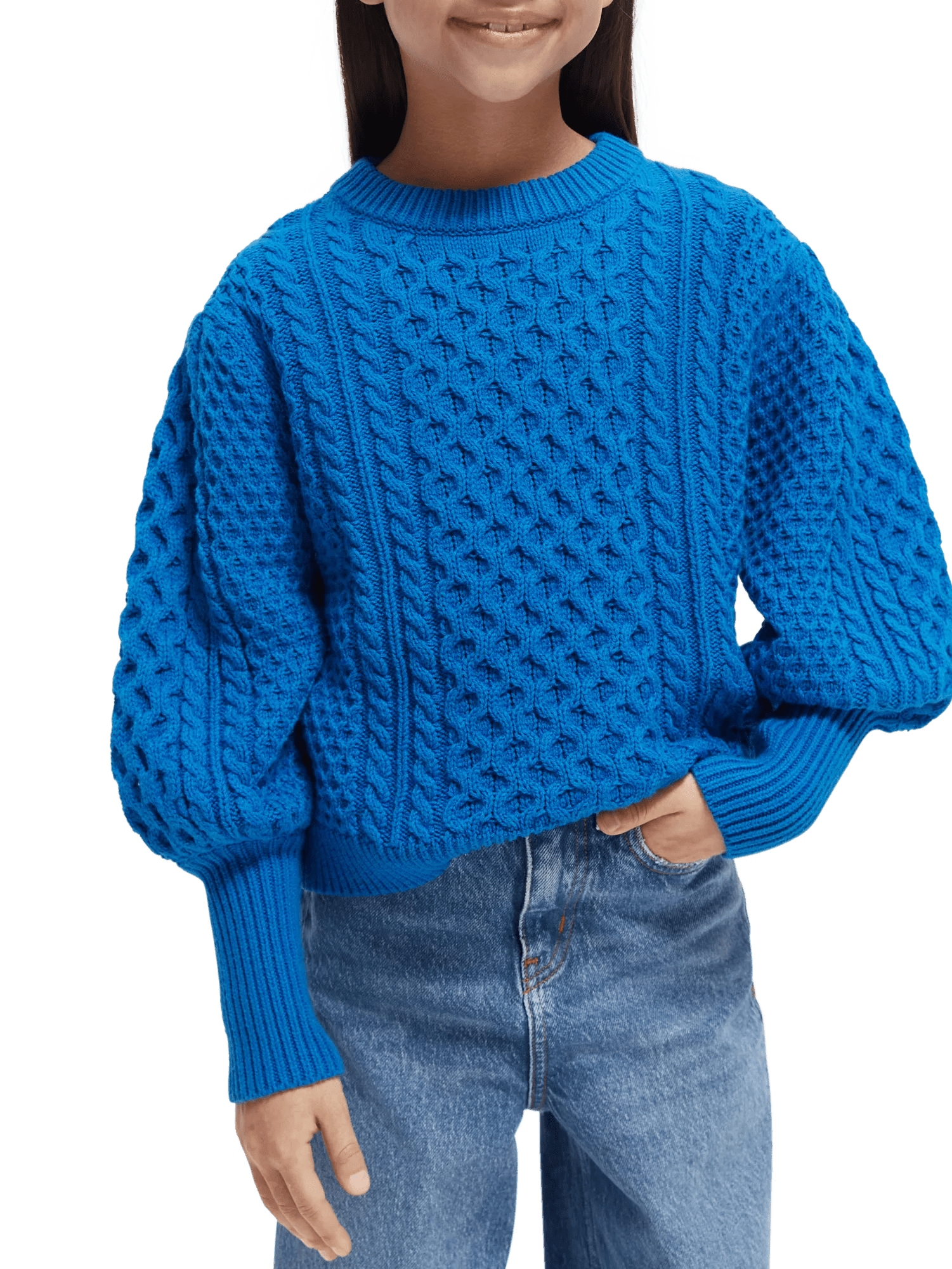 Chunky cable-knit sweater