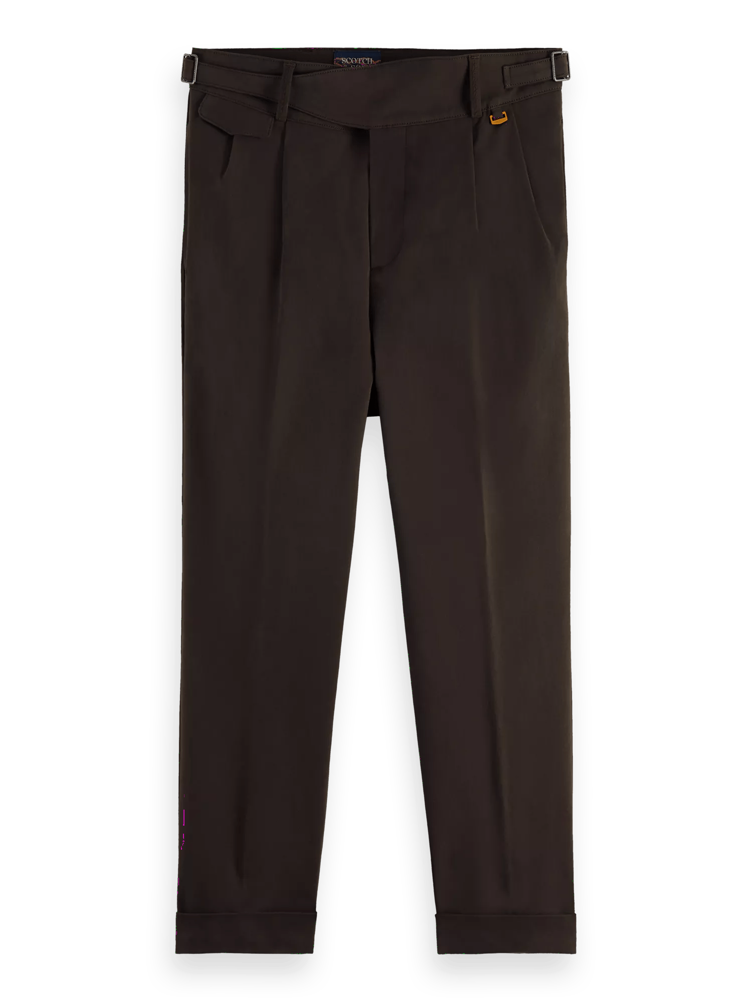 Scotch & Soda Cotton pleated pant with waist detail FNT