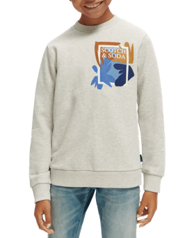 Scotch & Soda Sweatshirt mit Artwork und Rundhalsausschnitt NHD-CRP