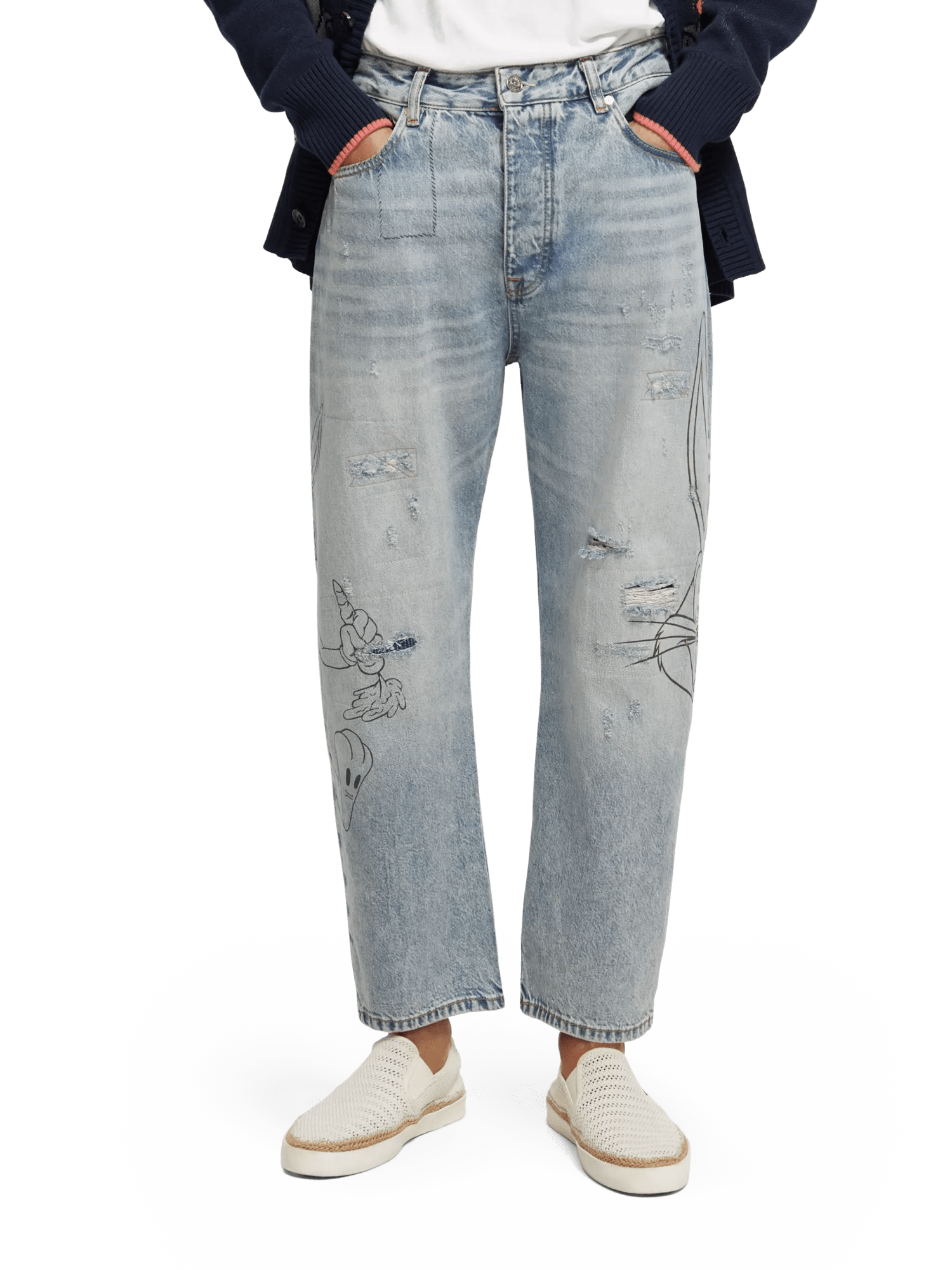 Scotch & Soda Bugs Bunny- The Spirit unisex relaxed jean -That's All Folks NHD-CRP