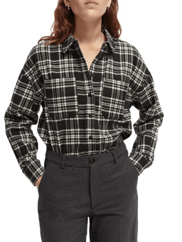 Scotch & Soda Boxy geruite blouse van flanel NHD-CRP
