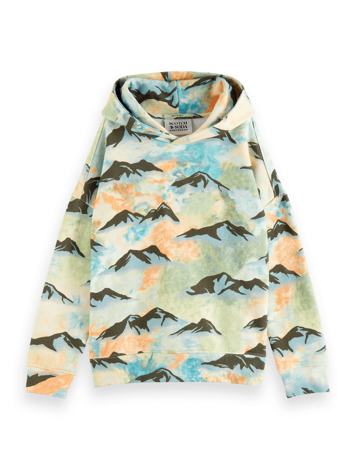 Printed organic cotton hoodie
