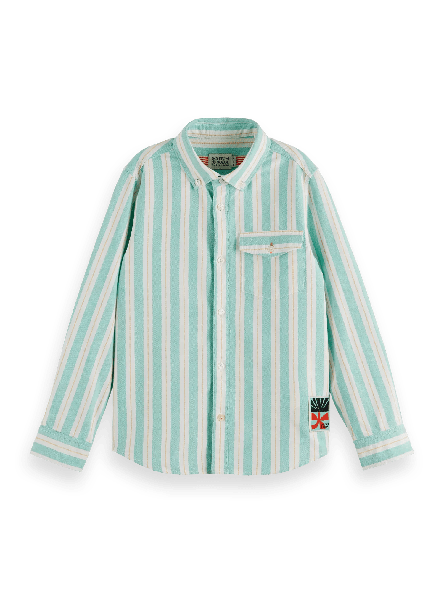 Scotch & Soda Yarn-dyed stripe Oxford shirt in Organic Cotton FNT