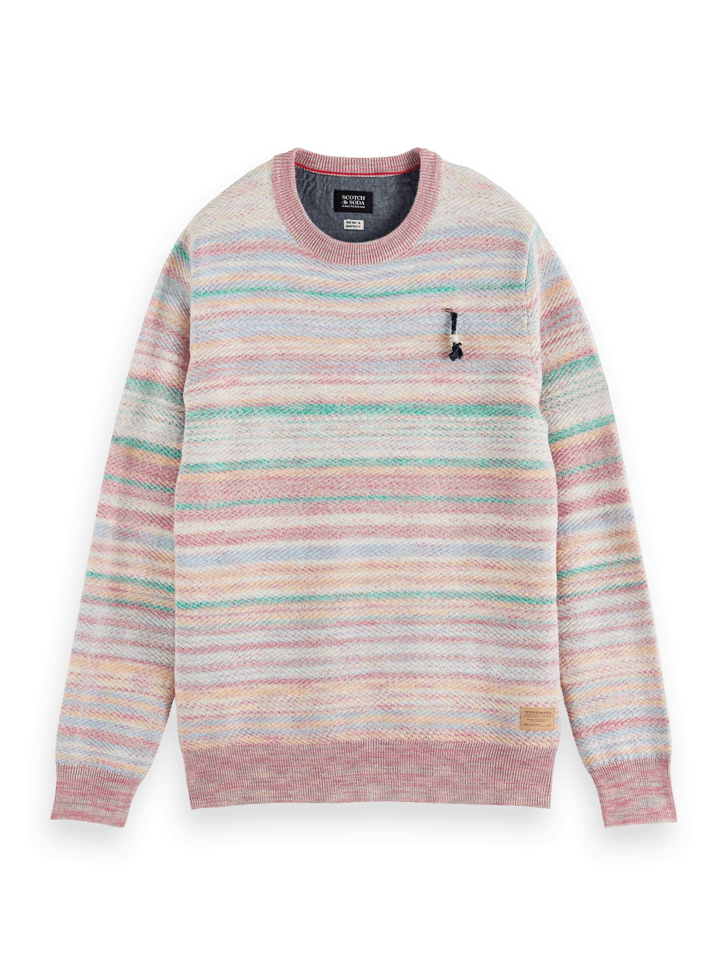 Scotch & Soda Structured knit space-dye crewneck pullover FNT