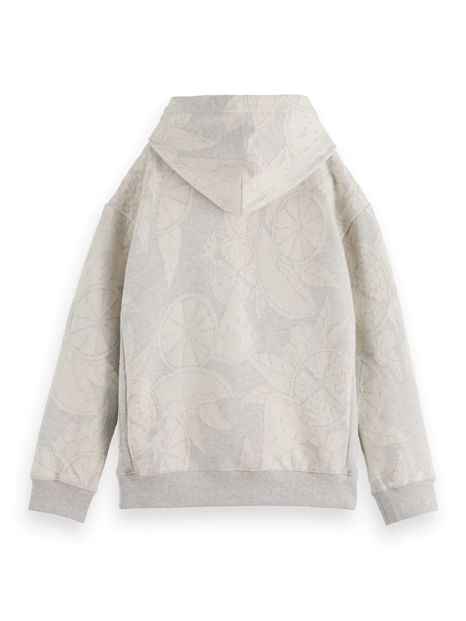 Scotch & Soda Oversized-fit intarsia hoodie in Organic Cotton BCK