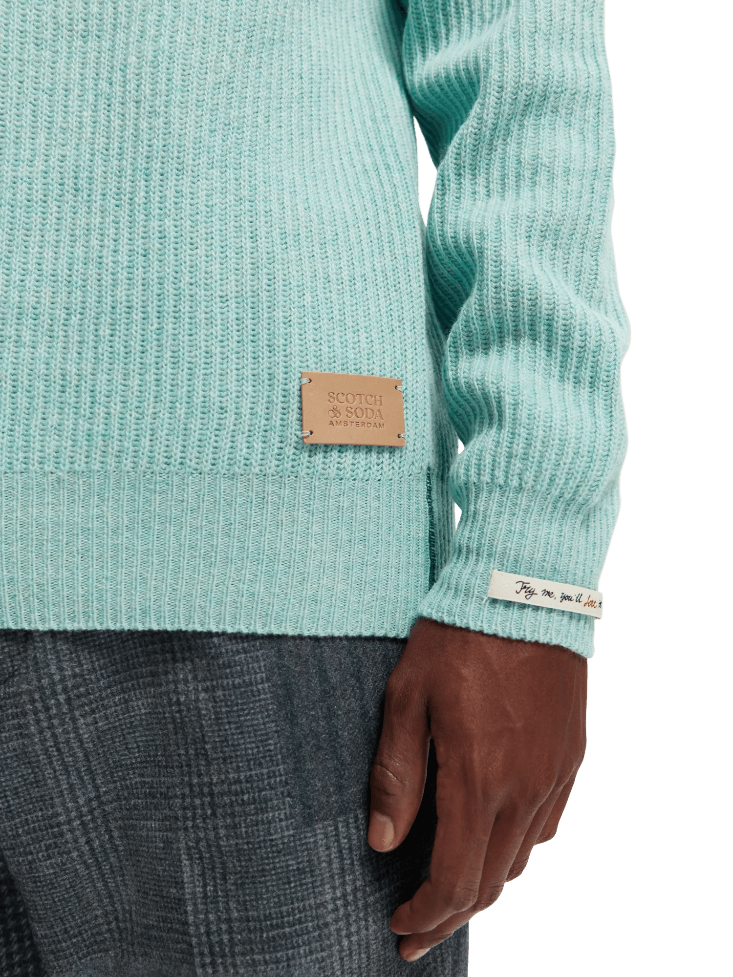 Scotch & Soda Rib knit wool turtleneck sweater NHD-DTL1