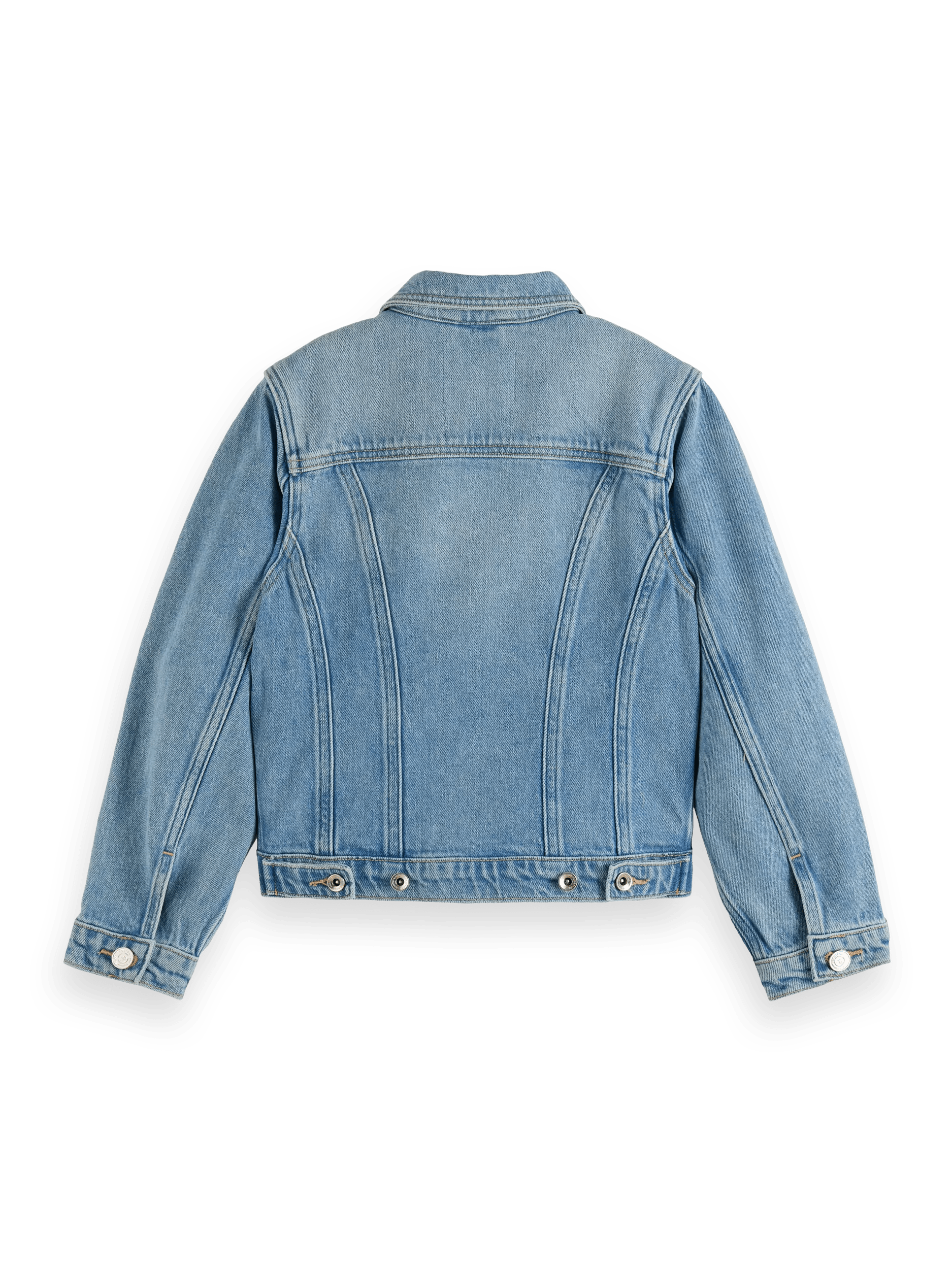 Scotch & Soda Denim trucker jacket with puff sleeves — All or Nothing BCK
