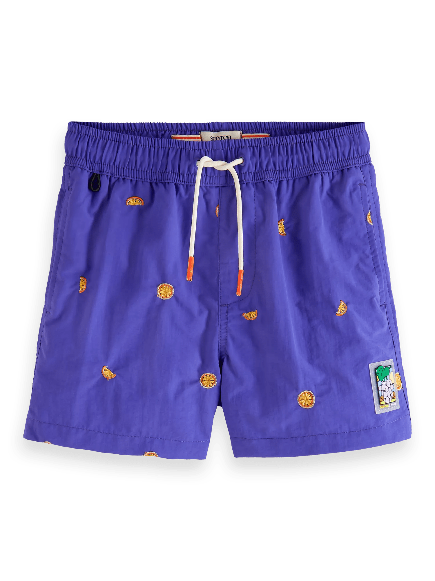 Scotch & Soda Short length - All-over embroidered swim shorts FNT