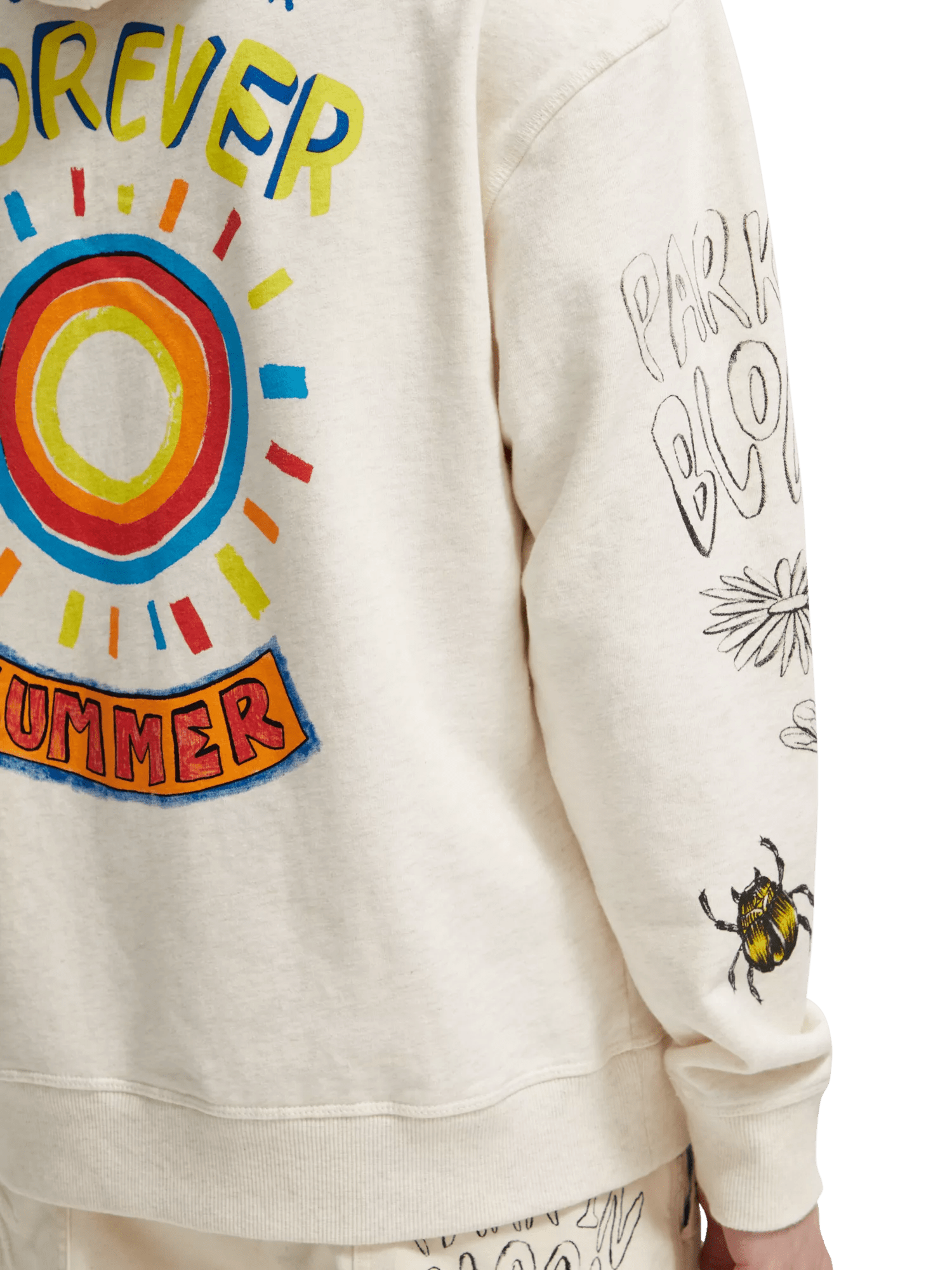 Scotch & Soda Worked-out artwork hoodie NHD-DTL2